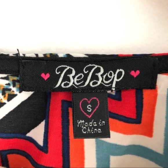 New BeBop Geometric Print Sleeveless Shift Mini Dress Multicolor Size Small - Picture 13 of 16